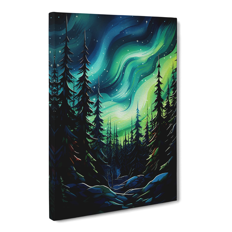 Northern Lights Abstract - Wrapped Canvas, 50cm H x 35cm W x 3cm D