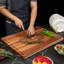 Planche à découper en bois d'acacia 24 po x 18 po - Planche de charcuterie réversible pour la cuisine-125572876