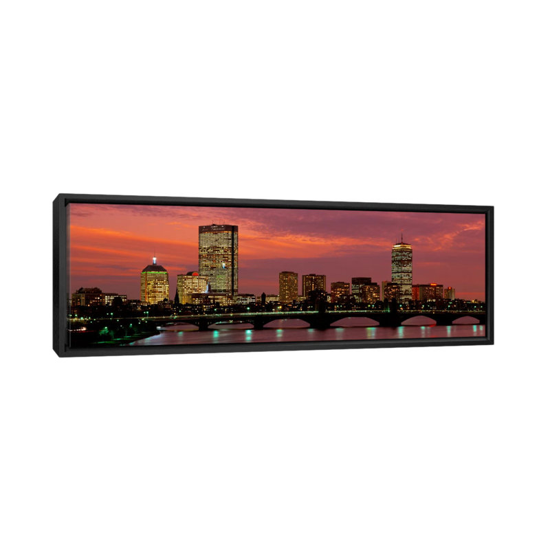 "Back Bay" panoramique, Boston, Massachusetts, reproduction de photo sur toile, H 20 po x l 60 po x P 1,5 po