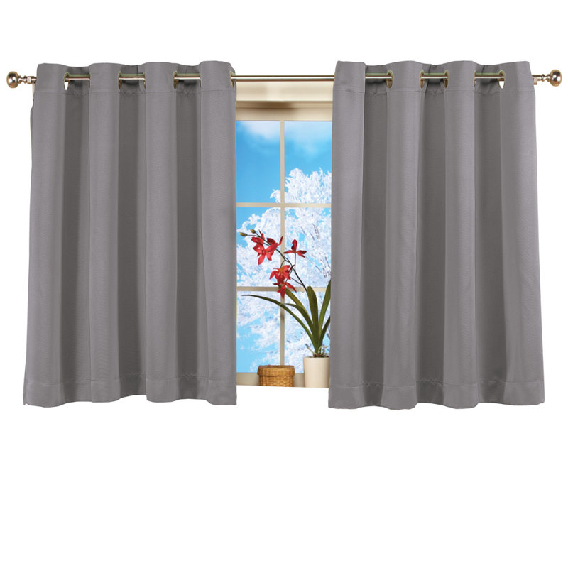 Rideau simple occultant à pattes Abdualeem, l 56 po x L 45 po, Gris