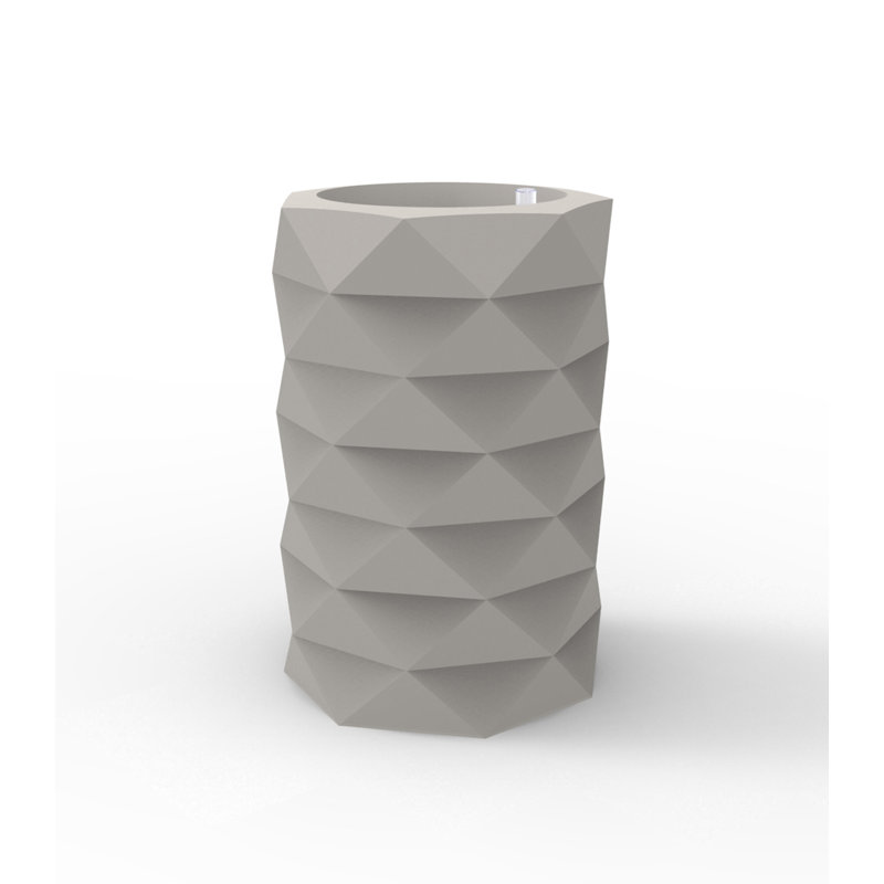 Marquis Resin Pot Planter, 19.25" H x 24" W x 24" D, Taupe