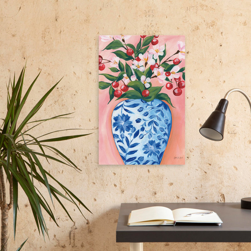 Contemporain et vase BCBG, H 24 po x l 16 po