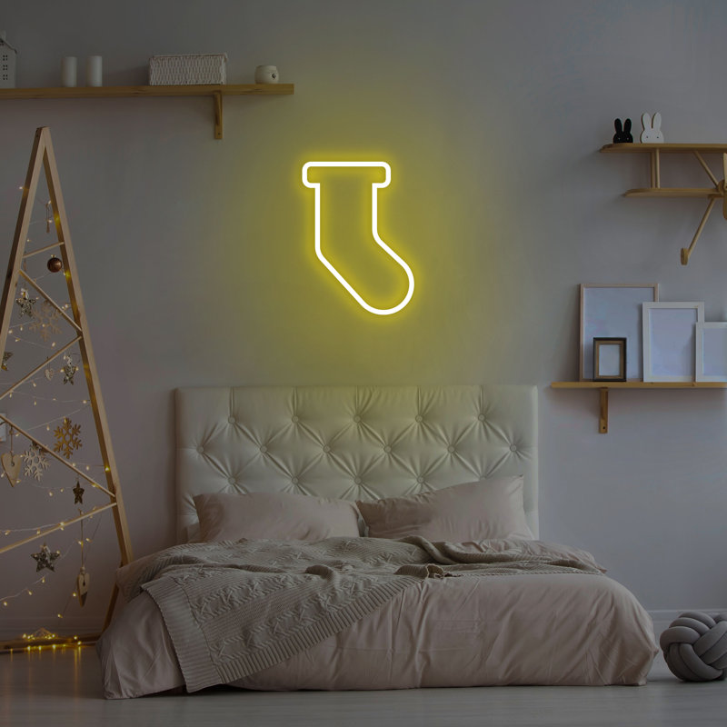 Flexible Neon LED Strip Light, Waterproof IP67, 12V DC, 18 x 9.4 x 0.8 inches | 350 Lumens, 3400K Warm Yellow Glow | Built-in Wall Hanging System, Ideal for Home Decor & Party Lighting | Energy Efficient, 10000 Hours