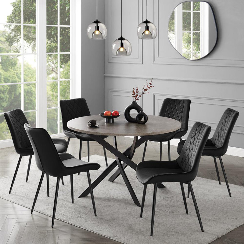 Nortonville 6 - Person Dining Set, Black