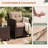 Chunn Wicker 2 - Person Patio Conversation Set with Cushions-329014502-268894460