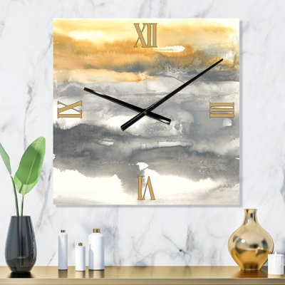 Horloge murale dorée Glamour Direction II