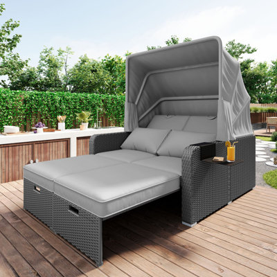 130cm Wide Straight Steel Patio Daybed