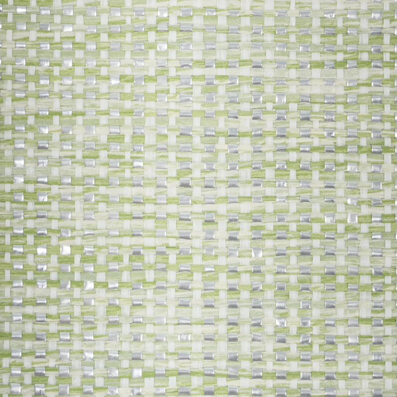 Metal Paperweave Wallpaper, Green