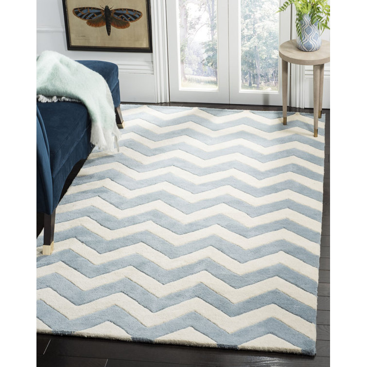 Fegley Chevron Wool Hand Woven Area Rug
