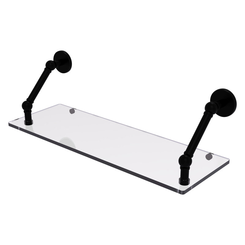 Tablette flottante Dalston, Noir mat, H 8 po x l 24 po x P 8 po