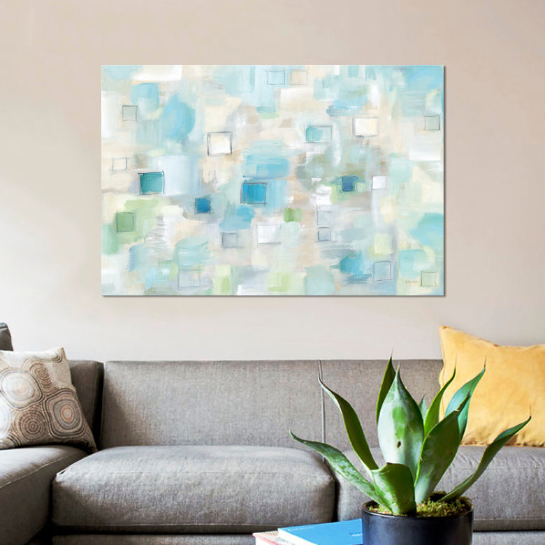 « grid ensemble landscape », impression sur toile, H 26 po x l 40 po x P 1,5 po, Pas de tapis, Toile tendue