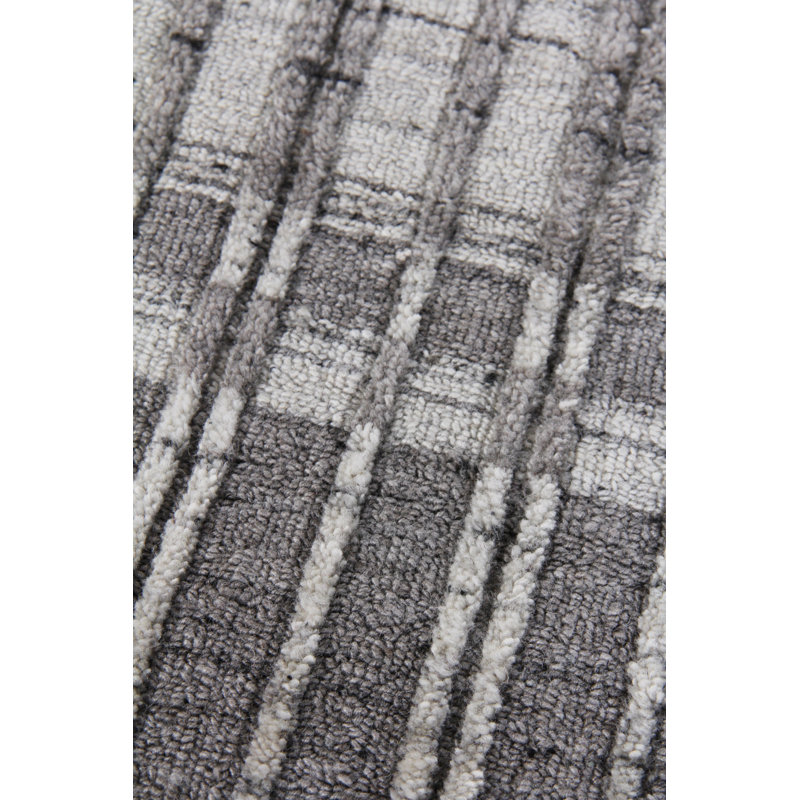 Provident Geometric Area Rug in Dark Gray, Rectangle 6' x 9'