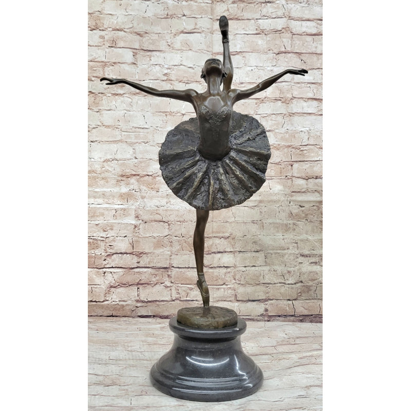 Statue de bronze danseur de ballerine Adelmino
