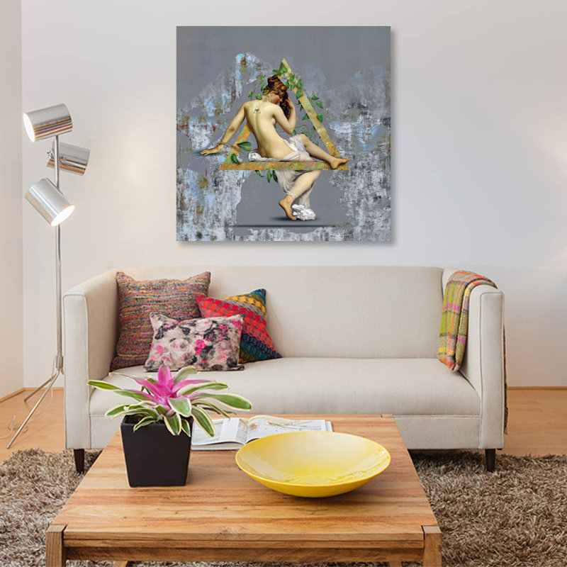 « vénus », impression sur toile, H 37 po x l 37 po x P 1,5 po, Toile tendue, Pas de tapis