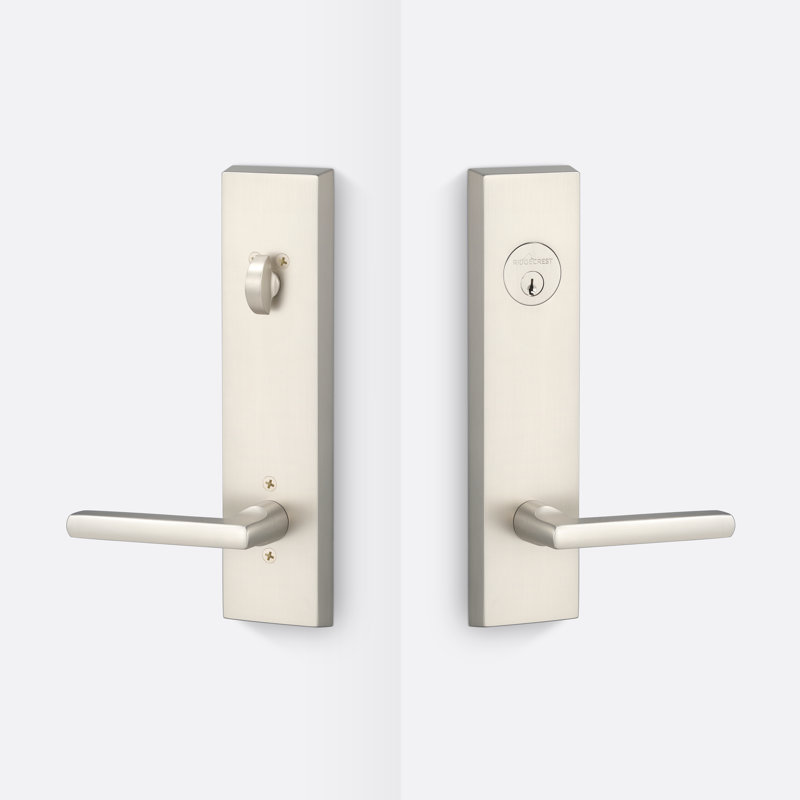 Plaque d'entrée Logan, finition nickel, Satin Nickel