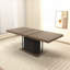 Table de salle à manger extensible rectangulaire avec effet de bois vieilli-200076798