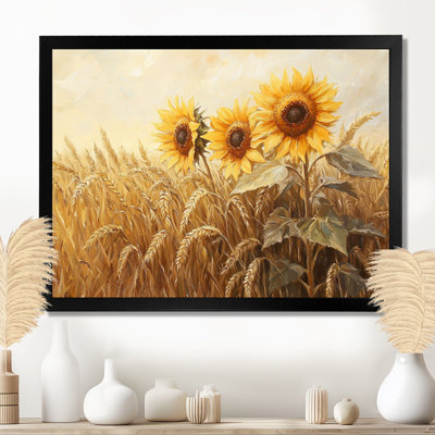 Toile de Donhang, tournesols dans un champ de blé II
