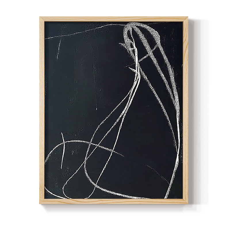 Série ABSTRACT DCxxxiv, reproduction encadrée - bois massif, H 21 po x l 17 po, Naturel