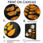 Figurines murales monochromes dorées et noires «Ethereal Dream I» - fougères-37086642-37086649