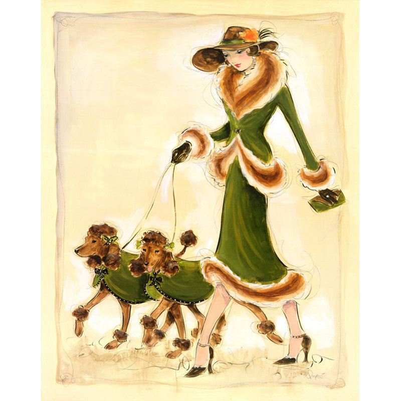 Prancing Poodles, 18" H x 14" W