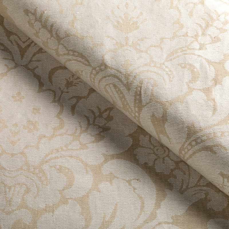 Acanthus Damask Fabric, Pearl