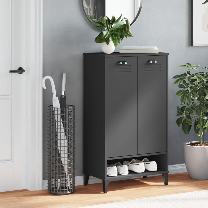 10 Pair Shoe Storage Cabinet, Anthracite Grey