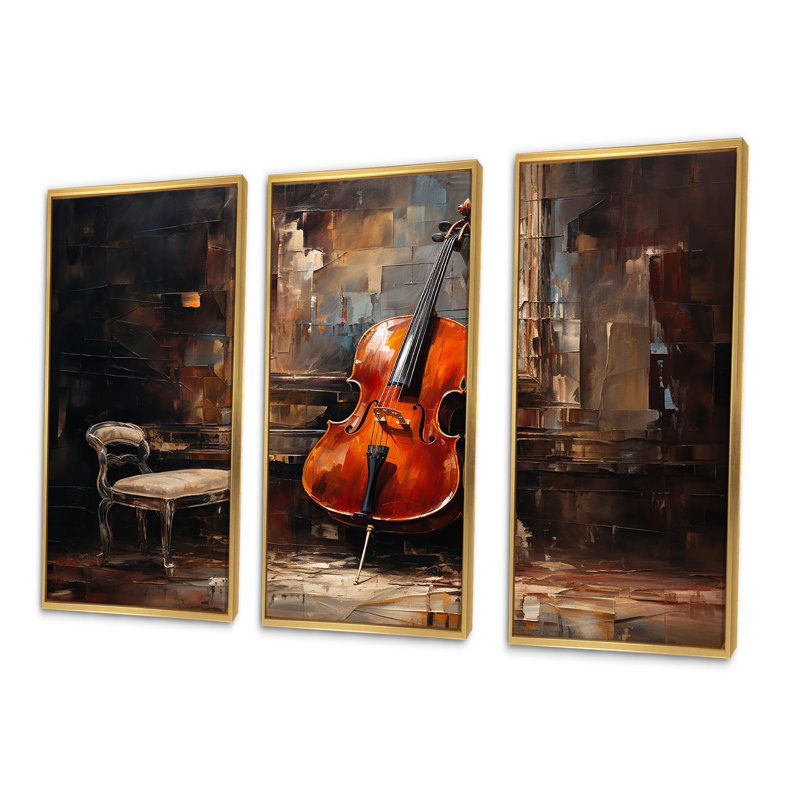 Ensemble de salon Cello Charisma, Cadre flottant doré, H 40 po x l 60 po x P 1 po