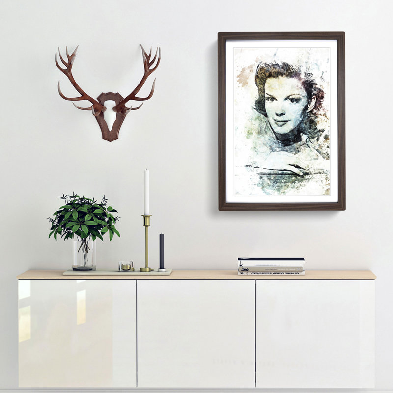 Judy Garland in Abstract - Framed Print, Walnut, 91cm H x 60cm W x 2cm D