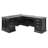 Abby Modern Wood L-Desk and Return - Black