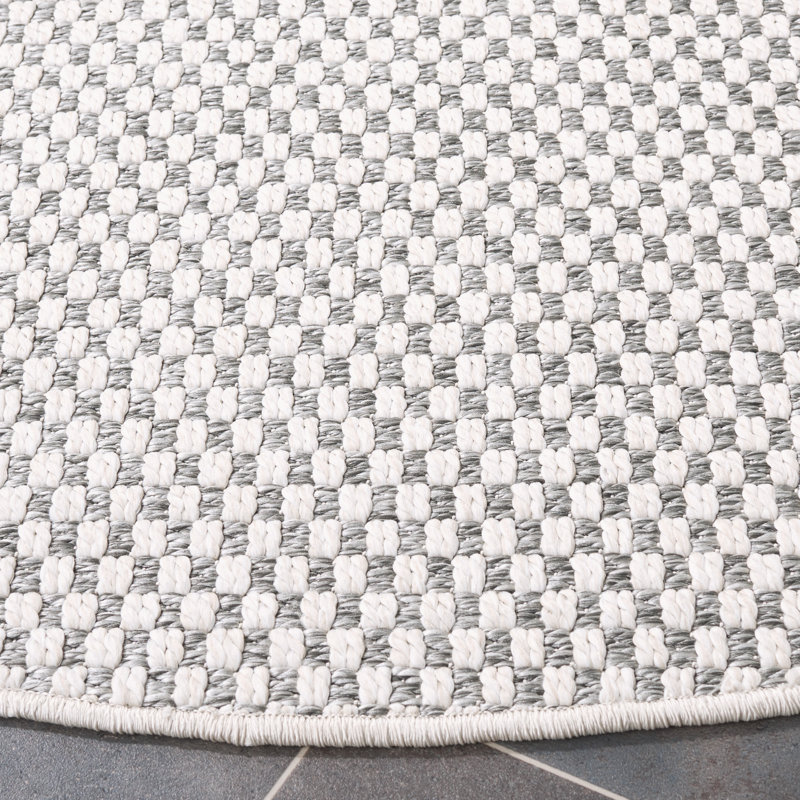 Tapis d'intérieur / extérieur de couleur unie Sisal, Rond 6 pi 7 po
