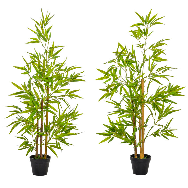120cm Faux Bamboo Plant in Cement Pot