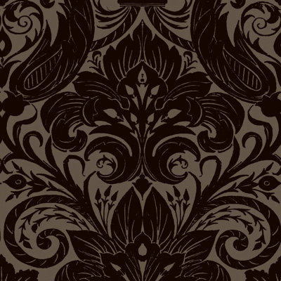 Rouleau de papier peint floqué Lagewelyn-Bowen