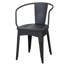 Ensemble de bistro en métal 3 pièces pour l'extérieur - fer thermolaqué, métal noir-1912132679