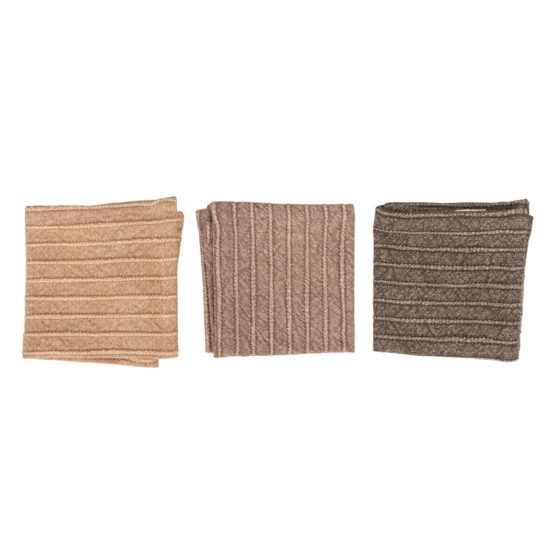 3-Piece Stonewashed Cotton Square Dish Cloths