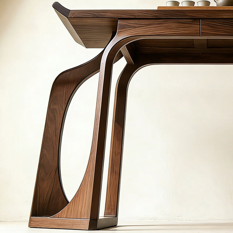 Console de style chinois simple, H 35,4 po x l 55,1 po x P 15,7 po