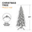 Arbre de Noël floqué avec support en métal-377732812-377732787