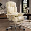 Fauteuil de bureau Big et Tall avec repose-pieds, siège de bureau inclinable ergonomique