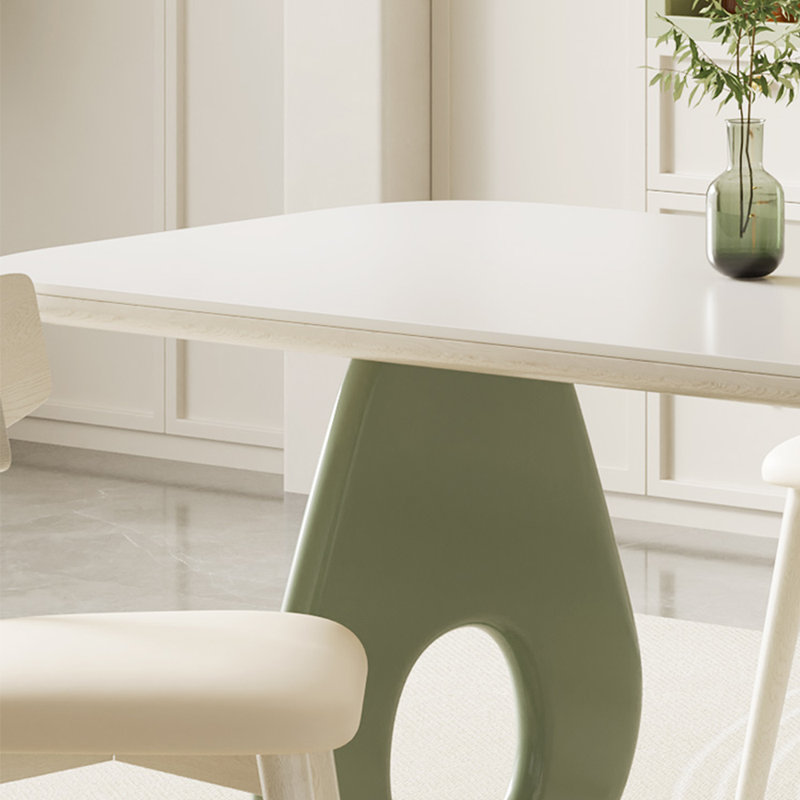 European modern simple dining table set, 29.5"H x 63"L x 31.5"W