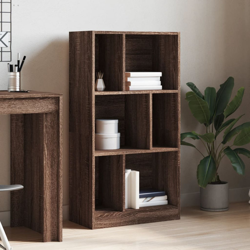 Repton 57cm W Bookcase, Brown Oak, (3 Shelves) 107.5cm H x 57cm W x 28.5cm D