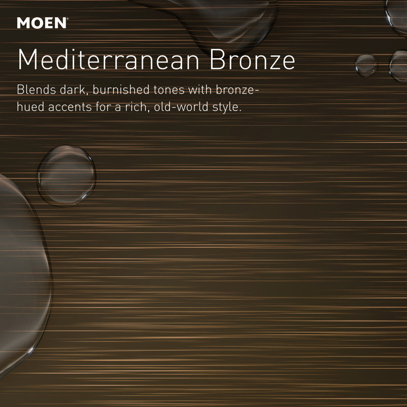 Pomme de douche à main ronde et autonome, Bronze méditerranéen