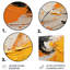 Collage abstrait en spirale jaune et noir - Art mural abstrait en métal-2048976912