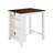 3-Piece Wood Dining Table Set White