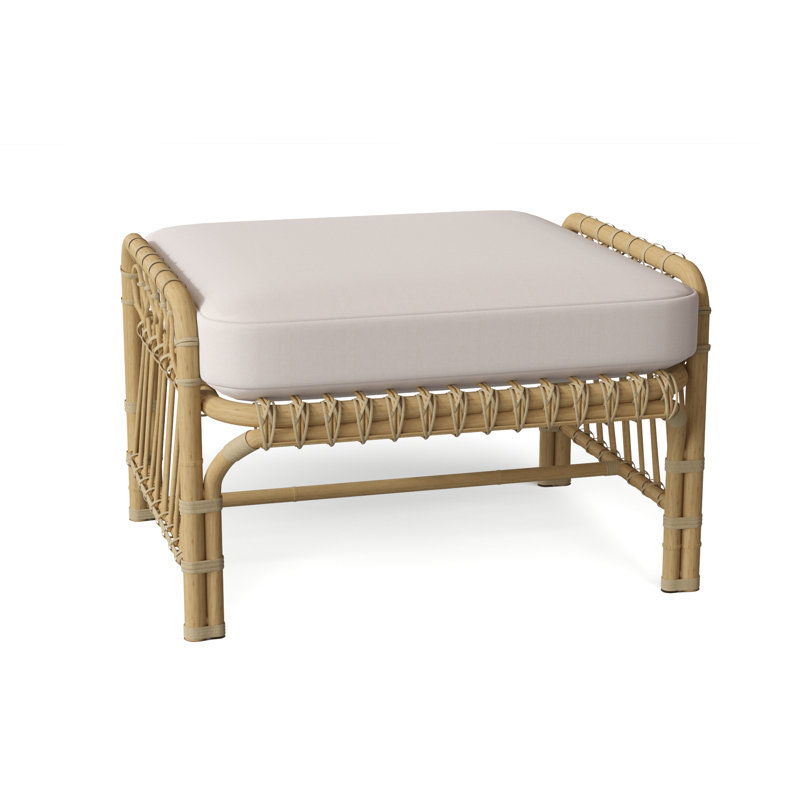 Savannah Outdoor Ottoman, Canvas Canvas Sunbrella® Canvas