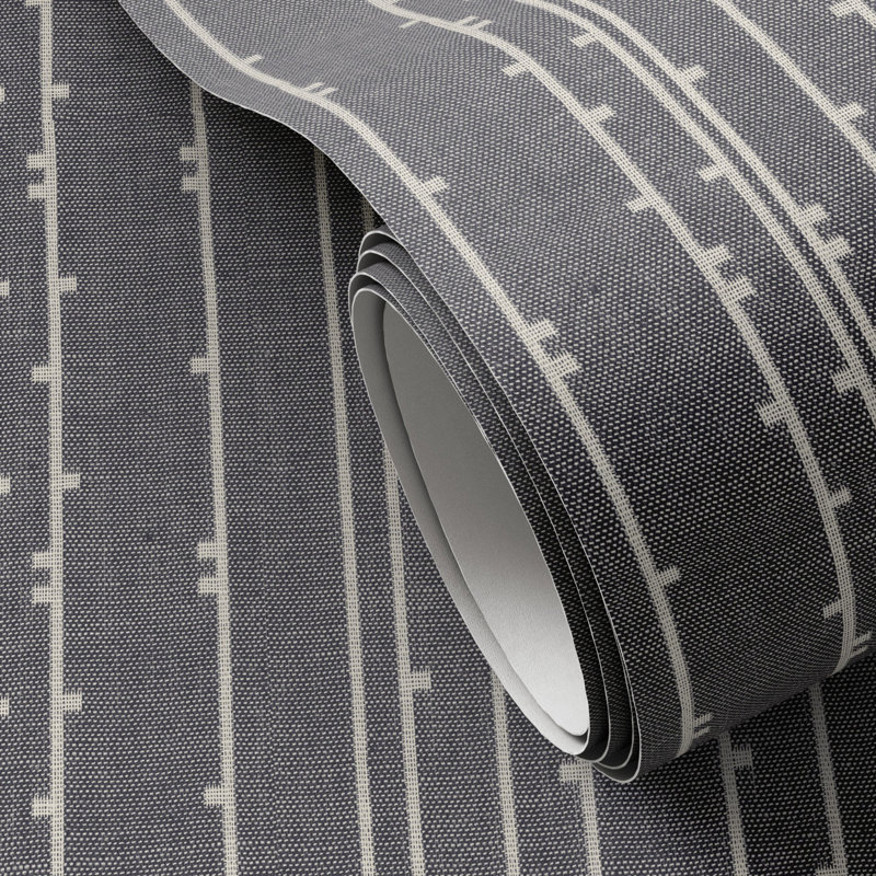 Papier peint Genevi par FH Art Studio, Gris anthracite