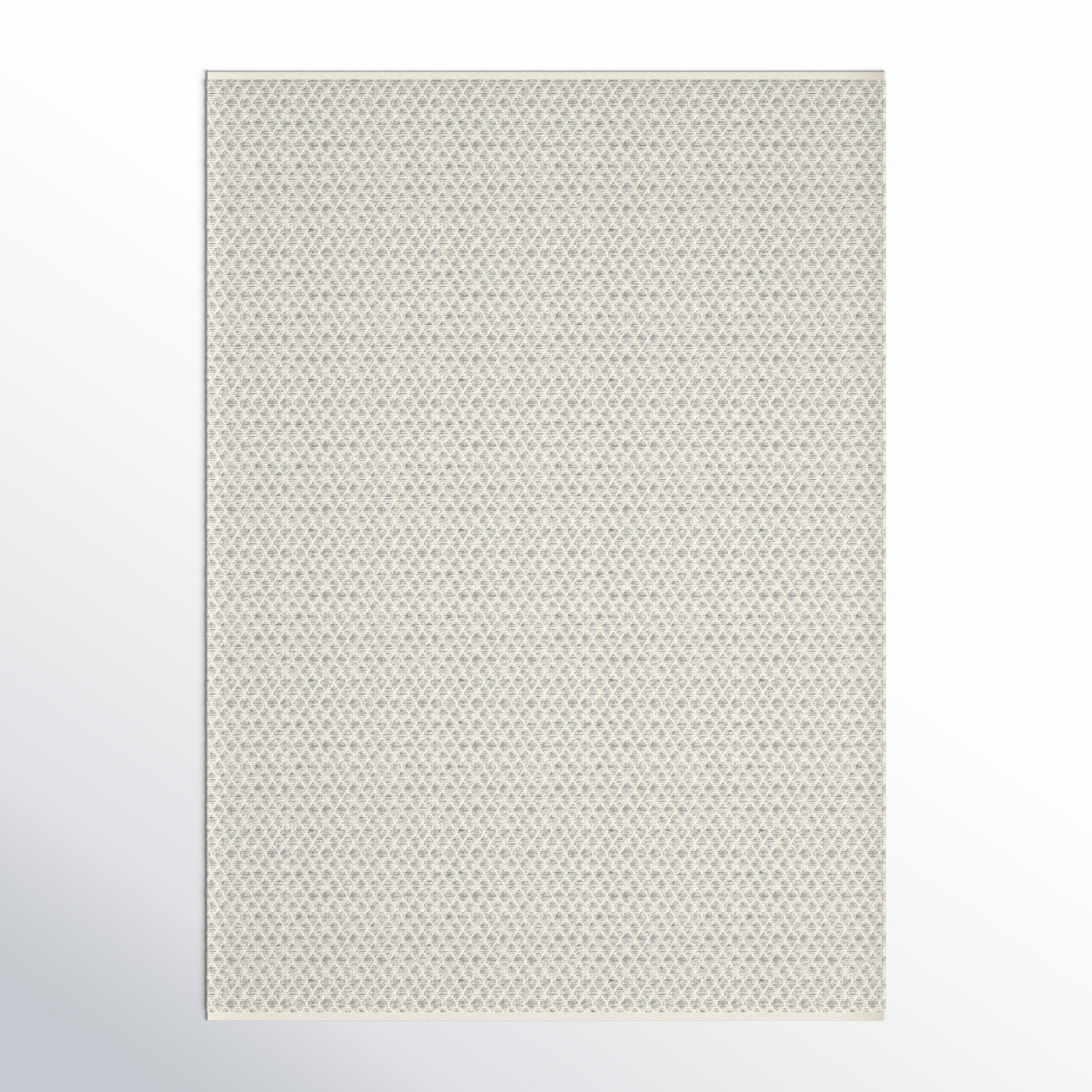Hinton Gray Hand-Woven Outdoor Geometric Rug, Rectangle 10' x 14'