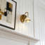 Applique murale moderne à lumière, cône doré et verre transparent, pour intérieur humide-560256062-560256063