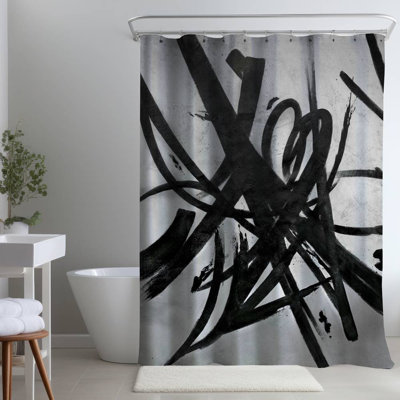 Brochan – Polyester Shower Curtain, Dye Sublimation Print, 71" W × 74" L