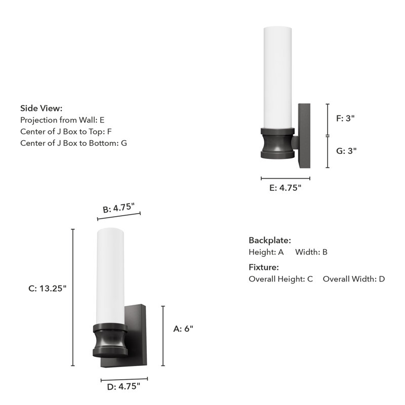 Lenlock Aluminum Armed Sconce, White, Noble Bronze