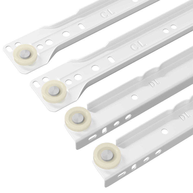 Vidaxl Drawer Slide White Steel Mechanisms Cabinet Glide Accessories Solutions