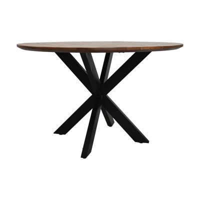 Anaum Round Wood Top Dining Table